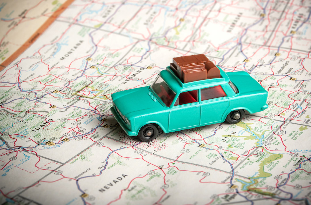 toy car on map